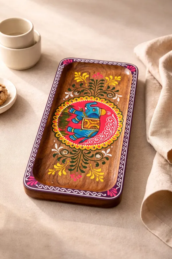 Wooden_Serving_Tray_Set-_Handcrafted_&_Hand-Painted_for_Kitchen