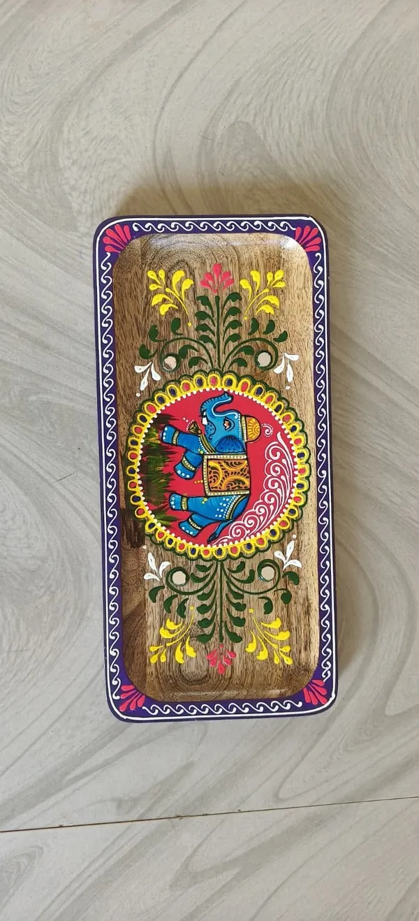 Wooden_Serving_Tray_Set-_Handcrafted_&_Hand-Painted_for_Kitchen