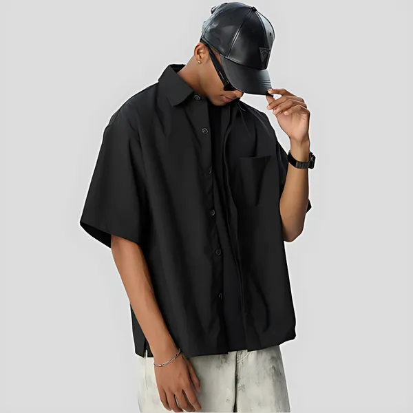 Black_Short_Sleeve_Shirt_For_Men