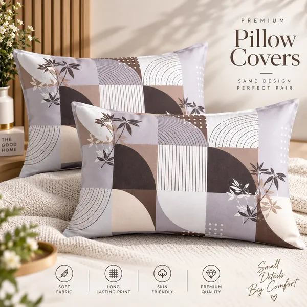 144TC_Modern_Neutral_Geometric_Pure_Cotton_Queen_Size_Bedsheet_Set