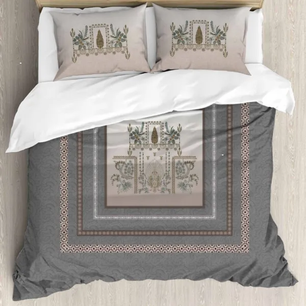 200_TC_Digital_Earthy_Charcoal_&_Olive_Kashmiri_Motif_King_Size_Bedsheet_Set_with_Pillows