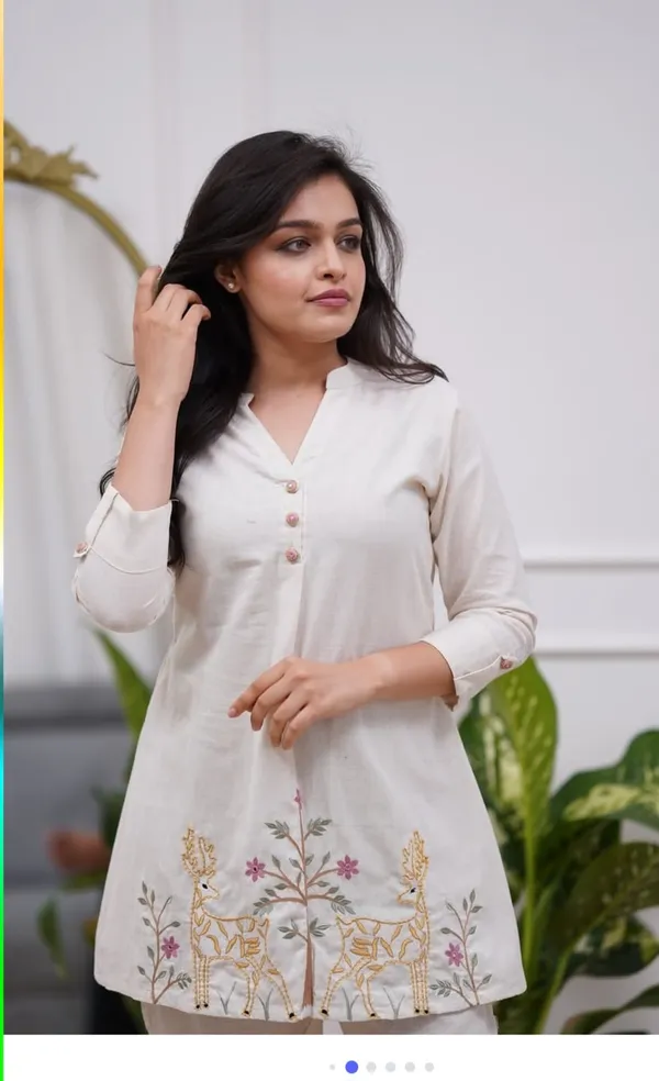 Off_White_Embroidered_Co-Ord_Set_For_Women_For_Women