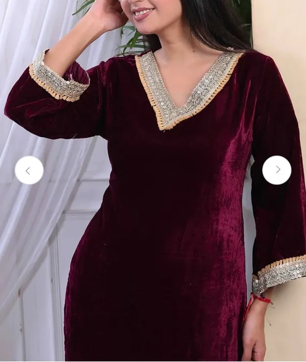 Luxury_Maroon_Velvet_Embellished_Co-Ord_Set_For_Women