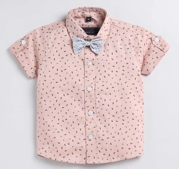 Blush_Charm_Shirt_&_Shorts_Co-ord_Set_with_Bow_Tie