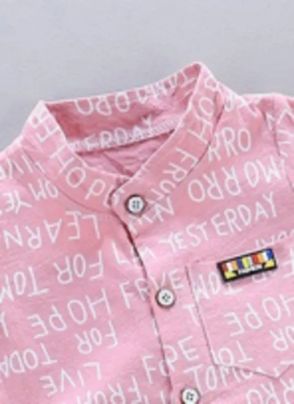 Candy_Pink_Statement_Shirt_&_Beige_Shorts_Co-ord_Set