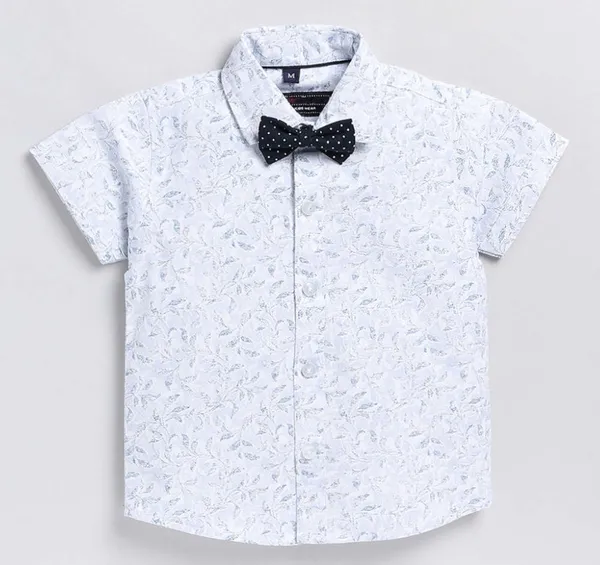 Ice_Leaf_Shirt_&_Navy_Shorts_Co-ord_Set_with_Bow_Tie
