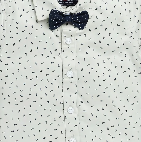 Ivory_Dots_Shirt_&_Navy_Shorts_Co-ord_Set_with_Bow_Tie