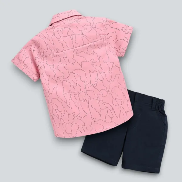 Little_Gentleman_Pink_Shirt_&_Navy_Shorts_Set_with_Bow_Tie