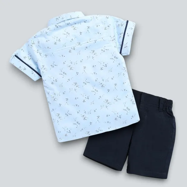 Sky_Bloom_Shirt_&_Navy_Shorts_Co-ord_Set_with_Bow_Tie
