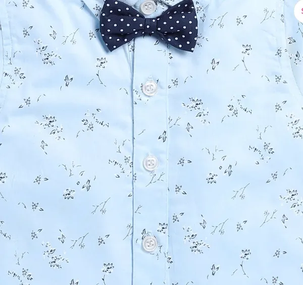 Sky_Bloom_Shirt_&_Navy_Shorts_Co-ord_Set_with_Bow_Tie