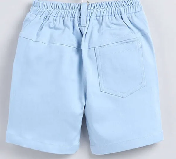Sky_Check_Shirt_&_Powder_Blue_Shorts_Co-ord_Set_with_Bow_Tie