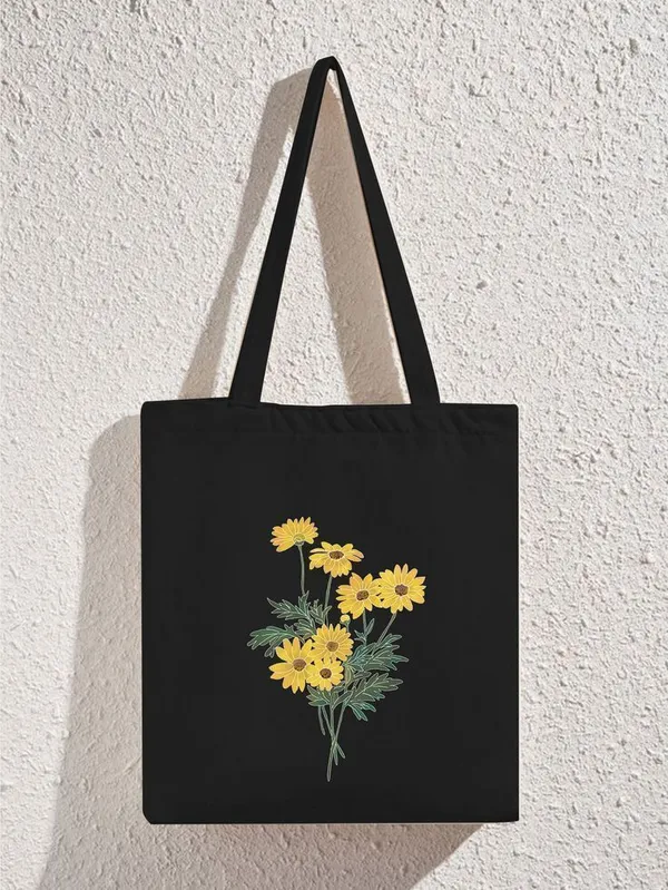 Black_Canvas_Fabric_Hand_Tote_Bag_For_Women