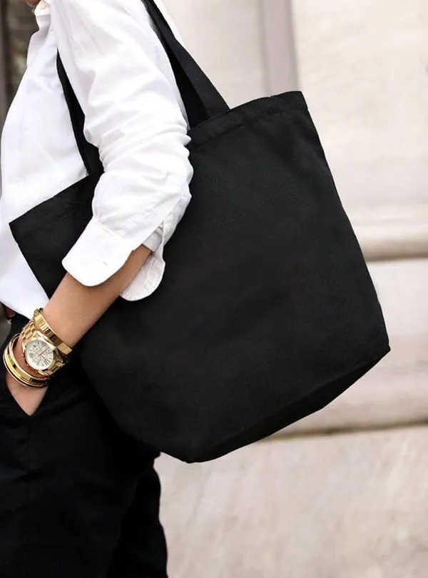 Black_Canvas_Fabric_Hand_Tote_Bag_For_Women
