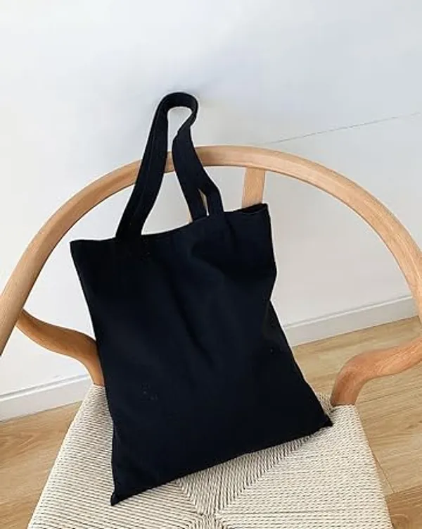 Black_Canvas_Fabric_Hand_Tote_Bag_For_Women