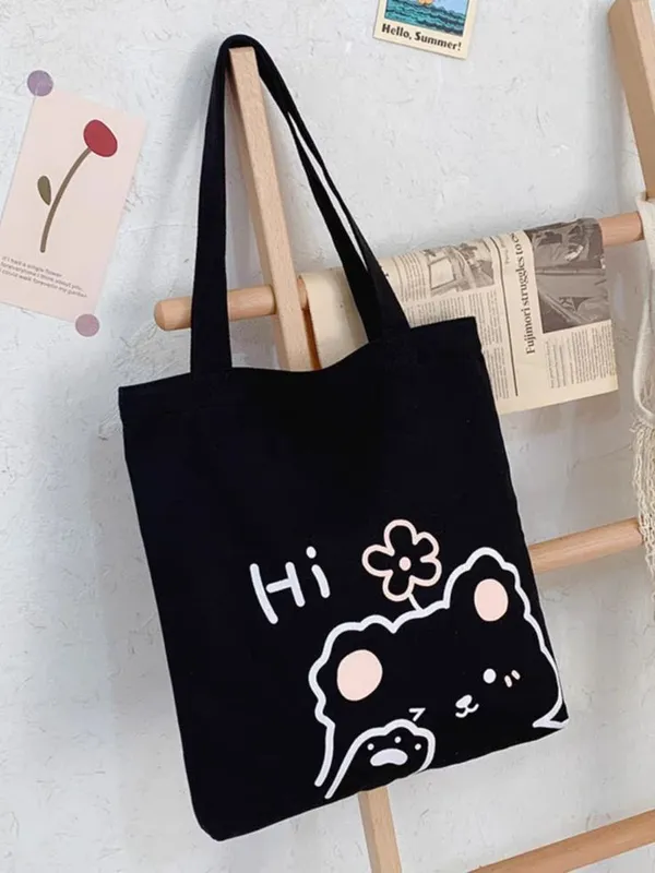 Black_Canvas_Fabric_Hand_Tote_Bag_For_Women