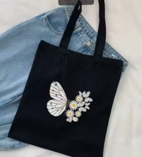 Black_Canvas_Fabric_Hand_Tote_Bag_For_Women