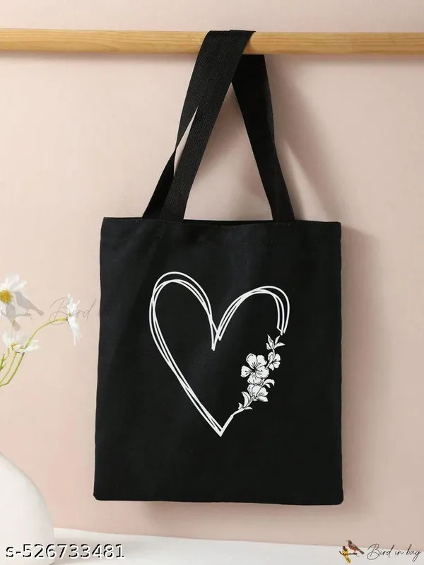 Black_Canvas_Fabric_Hand_Tote_Bag_For_Women