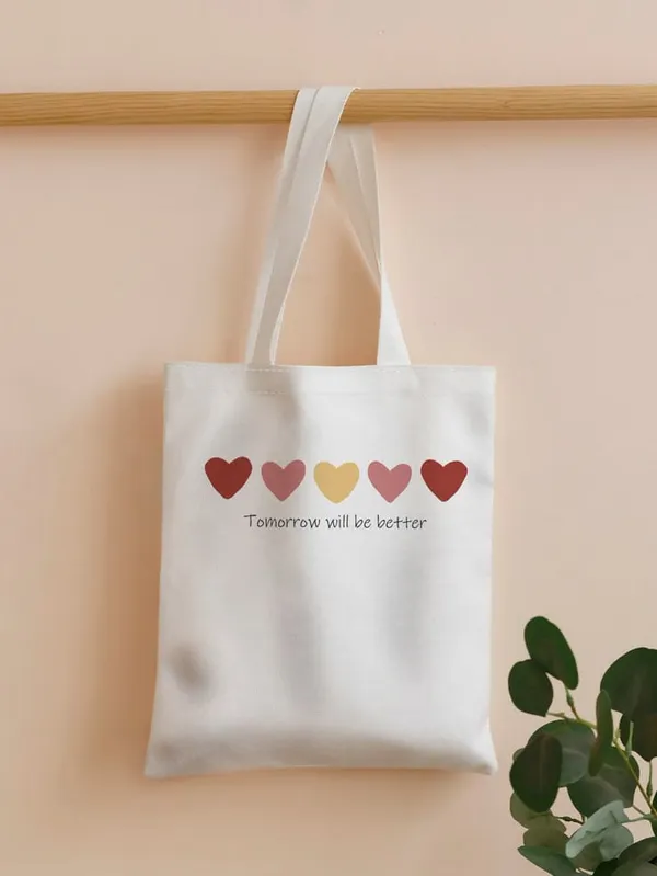 White_Canvas_Fabric_Hand_Tote_Bag_For_Women