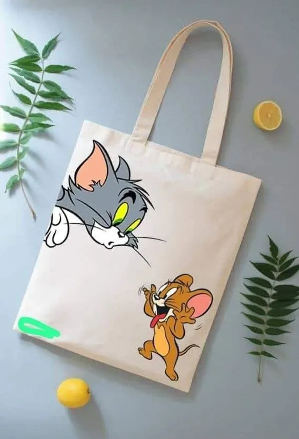 White_Canvas_Fabric_Hand_Tote_Bag_For_Women