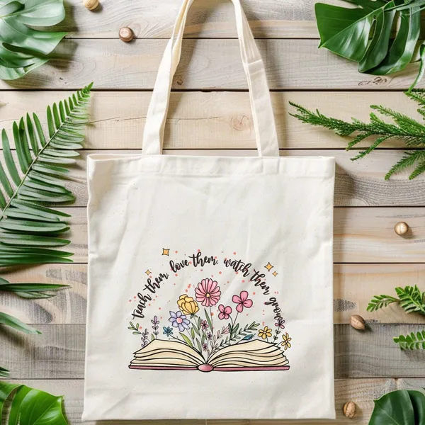 White_Canvas_Fabric_Hand_Tote_Bag_For_Women