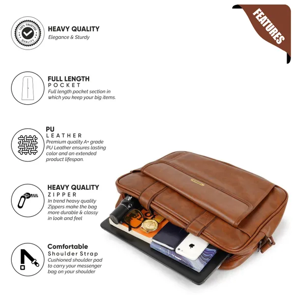 WORKMATE_PU_LEATHER_BAG_Messenger_Office_Laptop_Bag_Waterproof_Messenger_Bag�