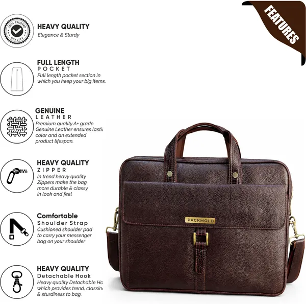 ELITRA_Brown_And_Tan_Genuine_Leather_Premium_Solid_Messenger_Bag_For_Unisex