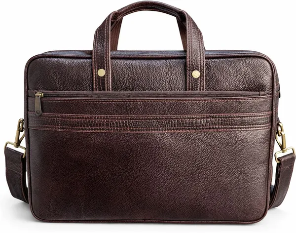 ELITRA_Brown_And_Tan_Genuine_Leather_Premium_Solid_Messenger_Bag_For_Unisex