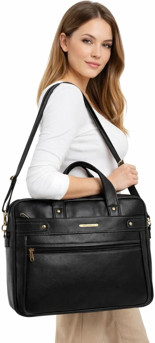 PROCARRY_Black_Pu_Leather_Premium_Solid_Messenger_Bag_For_Unisex