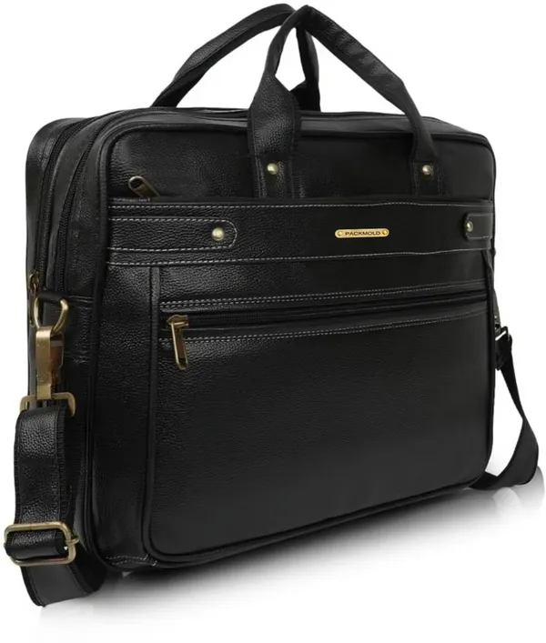 PROCARRY_Black_Pu_Leather_Premium_Solid_Messenger_Bag_For_Unisex