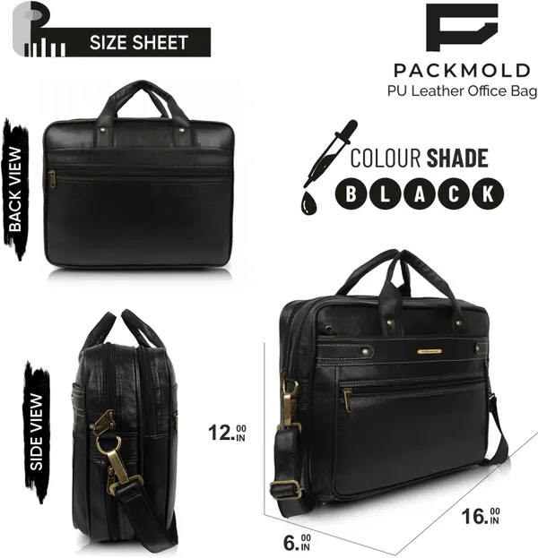 PROCARRY_Black_Pu_Leather_Premium_Solid_Messenger_Bag_For_Unisex