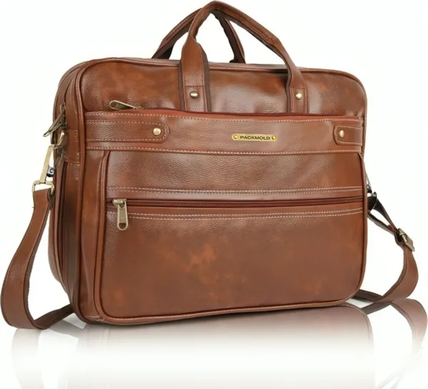 PROCARRY_Brown_Pu_Leather_Premium_Solid_Messenger_Bag_For_Unisex