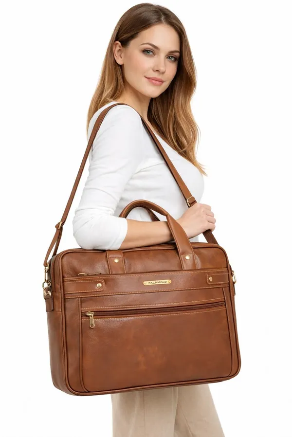 PROCARRY_Brown_Pu_Leather_Premium_Solid_Messenger_Bag_For_Unisex