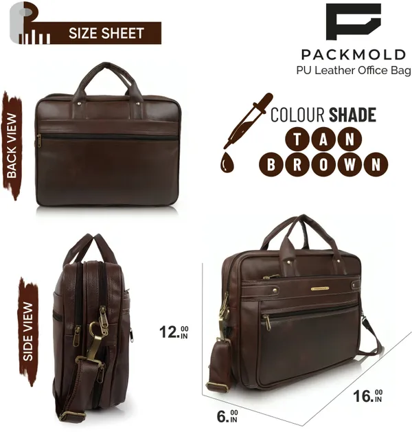 PROCARRY_Brown_And_Tan_Pu_Leather_Premium_Solid_Messenger_Bag_For_Unisex