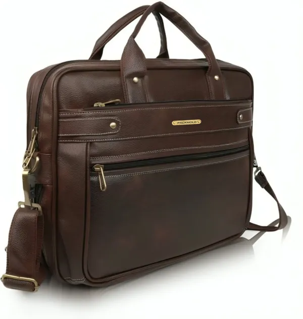 PROCARRY_Brown_And_Tan_Pu_Leather_Premium_Solid_Messenger_Bag_For_Unisex