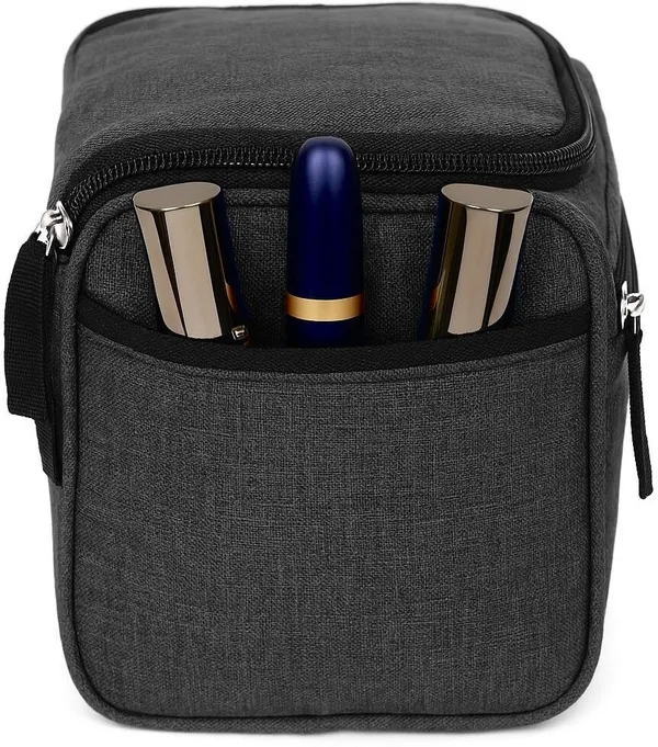 TOILEX_Grey_&_Black_Premium_Polyester_Travel_Toiletry_Kit_For_Unisex