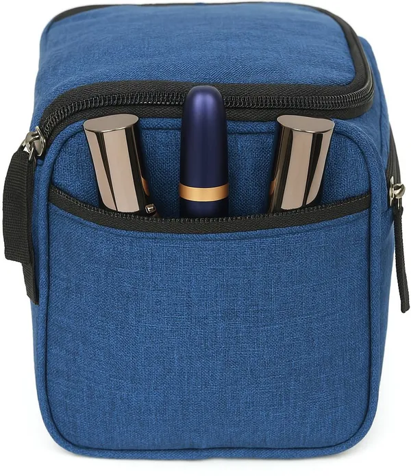 TOILEX_Blue_&_Black_Premium_Polyester_Travel_Toiletry_Kit_For_Unisex