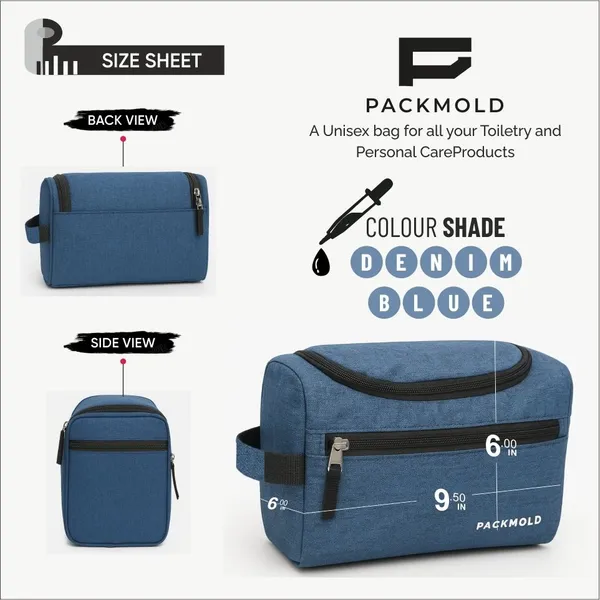 TOILEX_Blue_&_Black_Premium_Polyester_Travel_Toiletry_Kit_For_Unisex