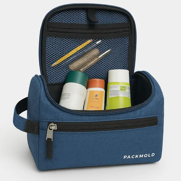 TOILEX_Blue_&_Black_Premium_Polyester_Travel_Toiletry_Kit_For_Unisex