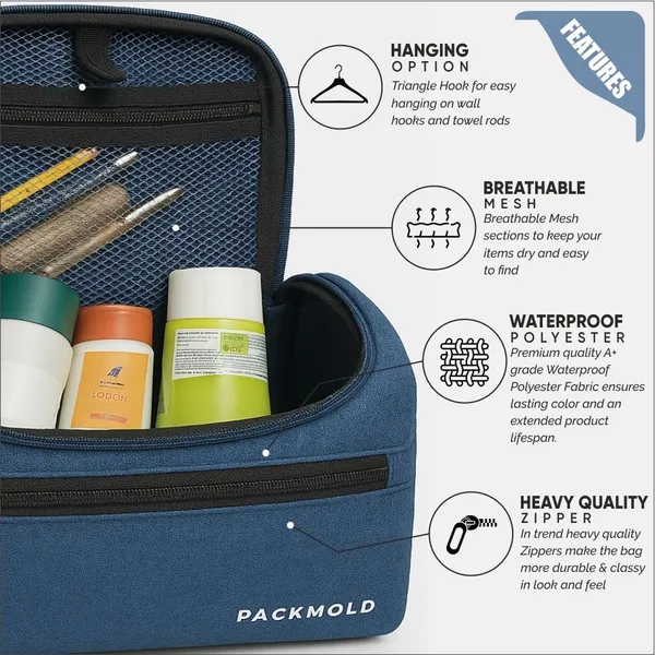 TOILEX_Blue_&_Black_Premium_Polyester_Travel_Toiletry_Kit_For_Unisex