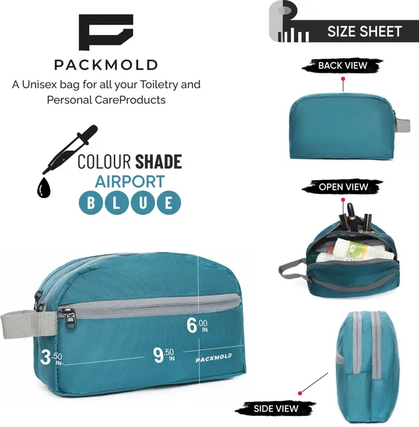 POUCHO_Blue_Premium_Polyester_Travel_Toiletry_Kit_For_Unisex