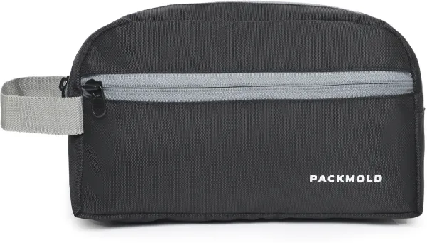 POUCHO_Black_Premium_Polyester_Travel_Toiletry_Kit_For_Unisex
