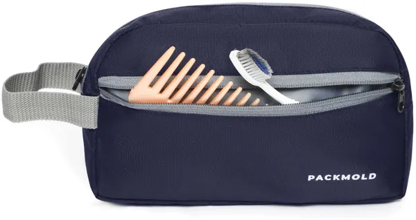 POUCHO_Blue_&_Grey_Premium_Polyester_Travel_Toiletry_Kit_For_Unisex