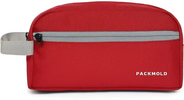 POUCHO_Red_Premium_Polyester_Travel_Toiletry_Kit_For_Unisex