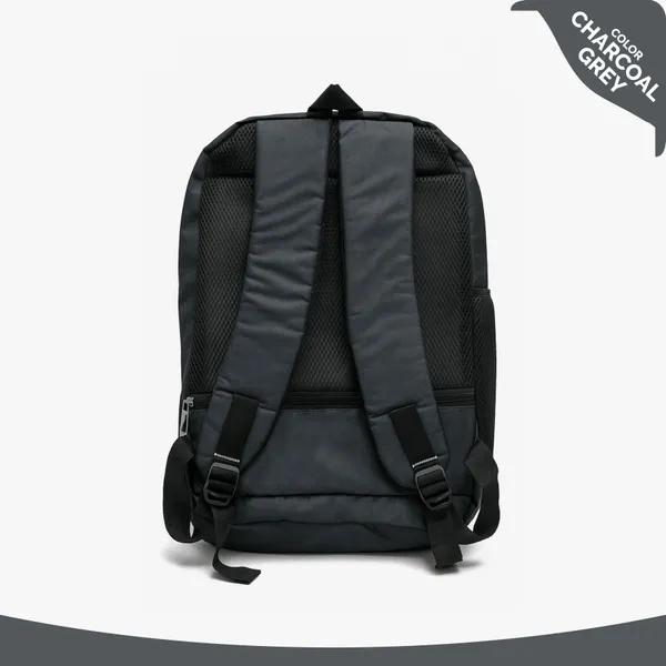 TECHCASE_Dark_Grey_And_Cream_Polyester_Premium_Solid_Backpack_For_Unisex