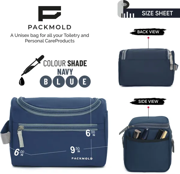 TOILEX_Blue_&_Grey_Premium_Polyester_Travel_Toiletry_Kit_For_Unisex