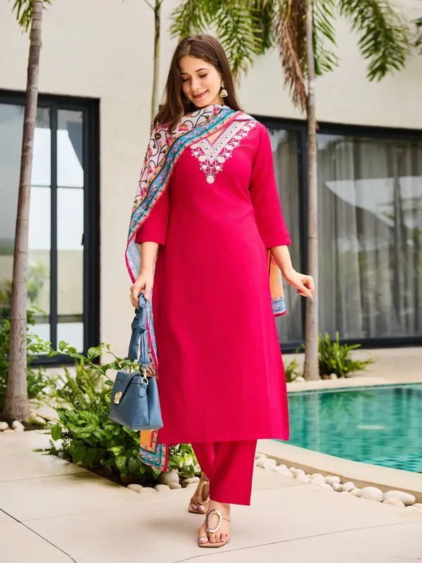 Rani_Rayon_Embroidered_Kurta_Set_With_Silk_Chiffon_Dupatta_For_Women