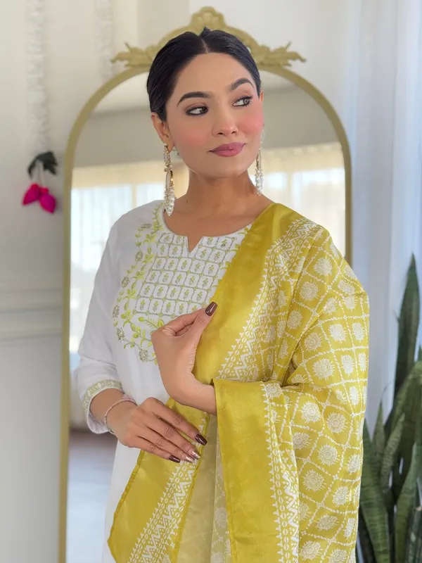 White_Viscose_Embroidered_Kurta_Set_With_Taby_Dupatta_For_Women