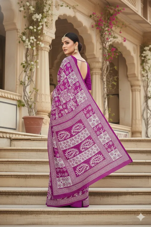 Magenta_Cotton_Printed_Saree_For_Women