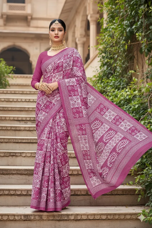 Purple_Cotton_Printed_Saree_For_Women