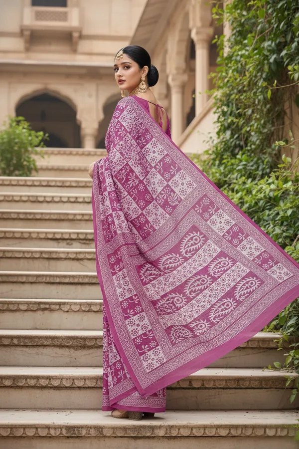 Purple_Cotton_Printed_Saree_For_Women
